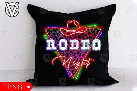 Rodeo Night Leopard Neon Cowboy Hat Png